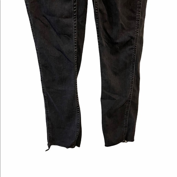 Madewell Lunar Wash Raw Edge Hem Skinny Leg Denim Jean Overalls - Picture 8 of 10